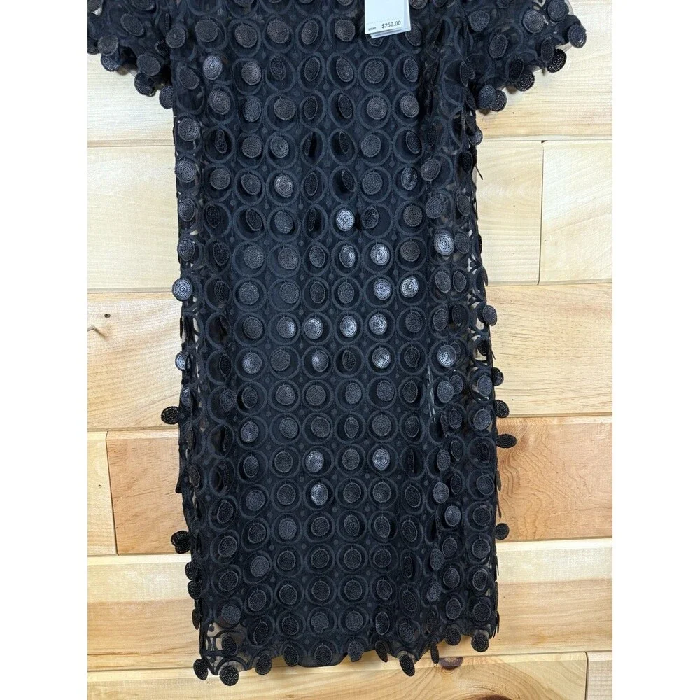 Michael Kors Women's Textured Circle Mesh Dress Size 2 dot appliqué design NWT! - Picture 2 of 7